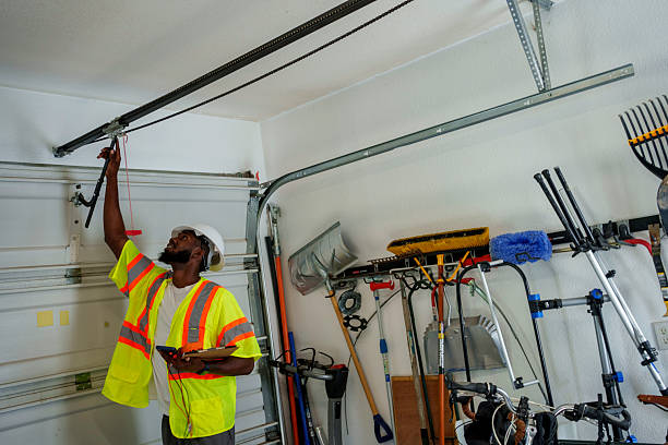 Professional Garage Door Panel Replacement technician working in Hall County County, NE